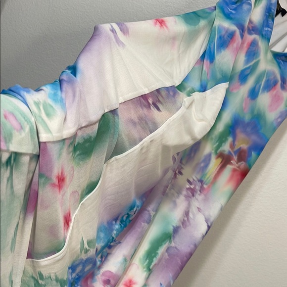 AFRM Blue and Purple Slip Maxi Dress/ Coverup Size XL PTP 19” NWT - Picture 10 of 10